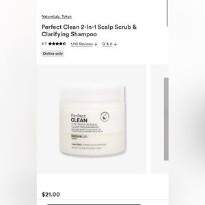 BRAND NEW NWT NATURE LAB TOKYO Perfect Clean 2-In-1 Scalp Scrub